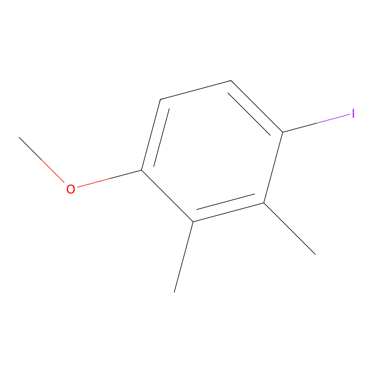 1-Iodo-4-methoxy-2,3-dimethylbenzene molecular structure, CAS 17938-70-4