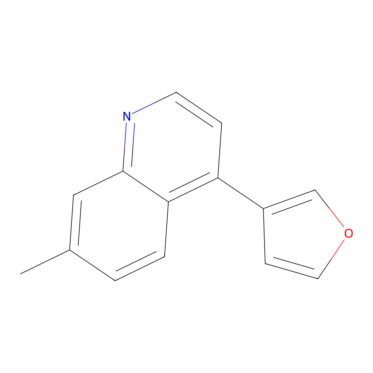 4-(Furan-3-yl)-7-methylquinoline molecular structure, CAS 179380-96-2