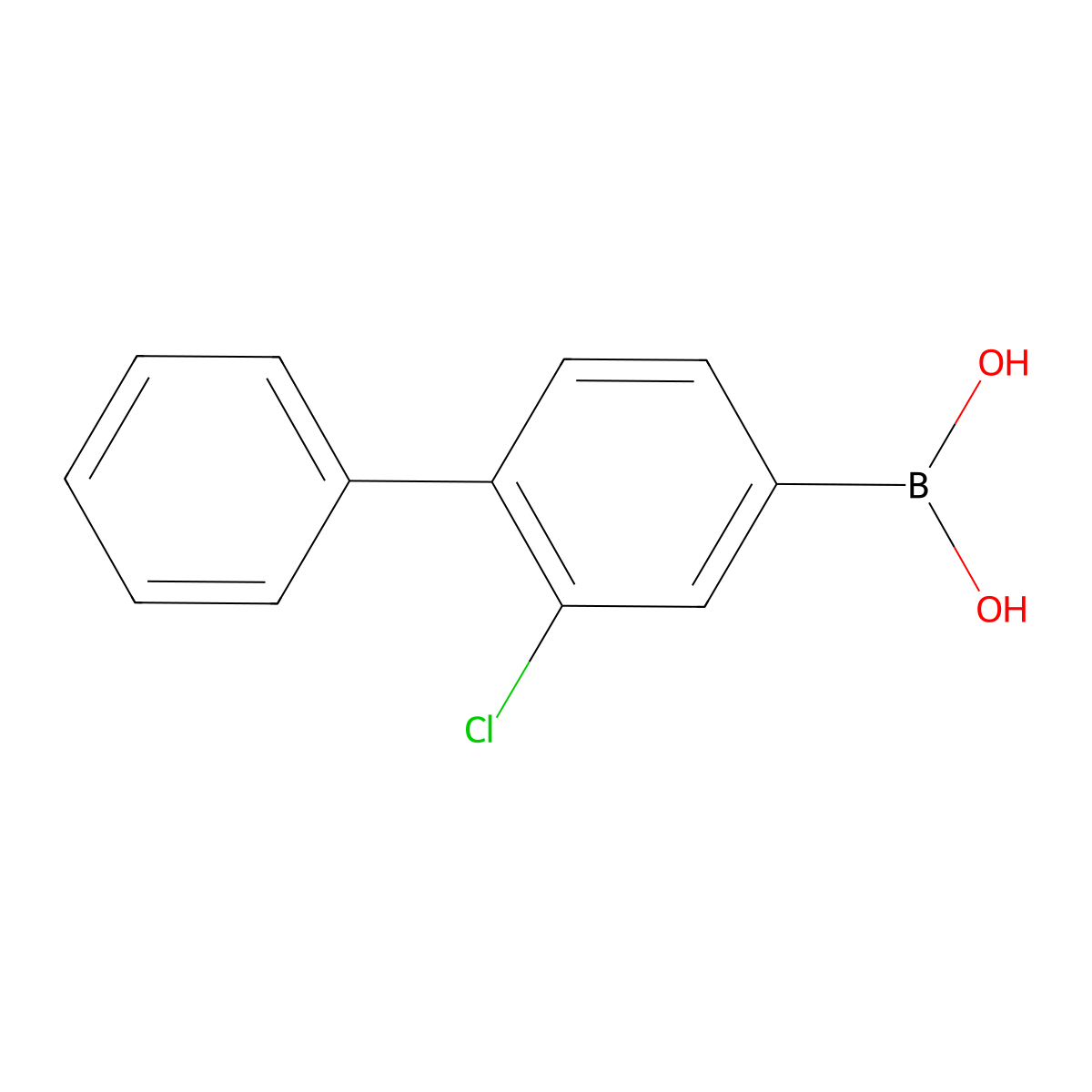 3-Chloro-4-phenylbenzeneboronic acid molecular structure, CAS 179381-09-0