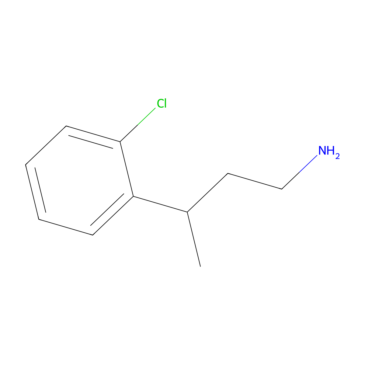 3-(2-Chlorophenyl)butan-1-amine molecular structure, CAS 179381-96-5