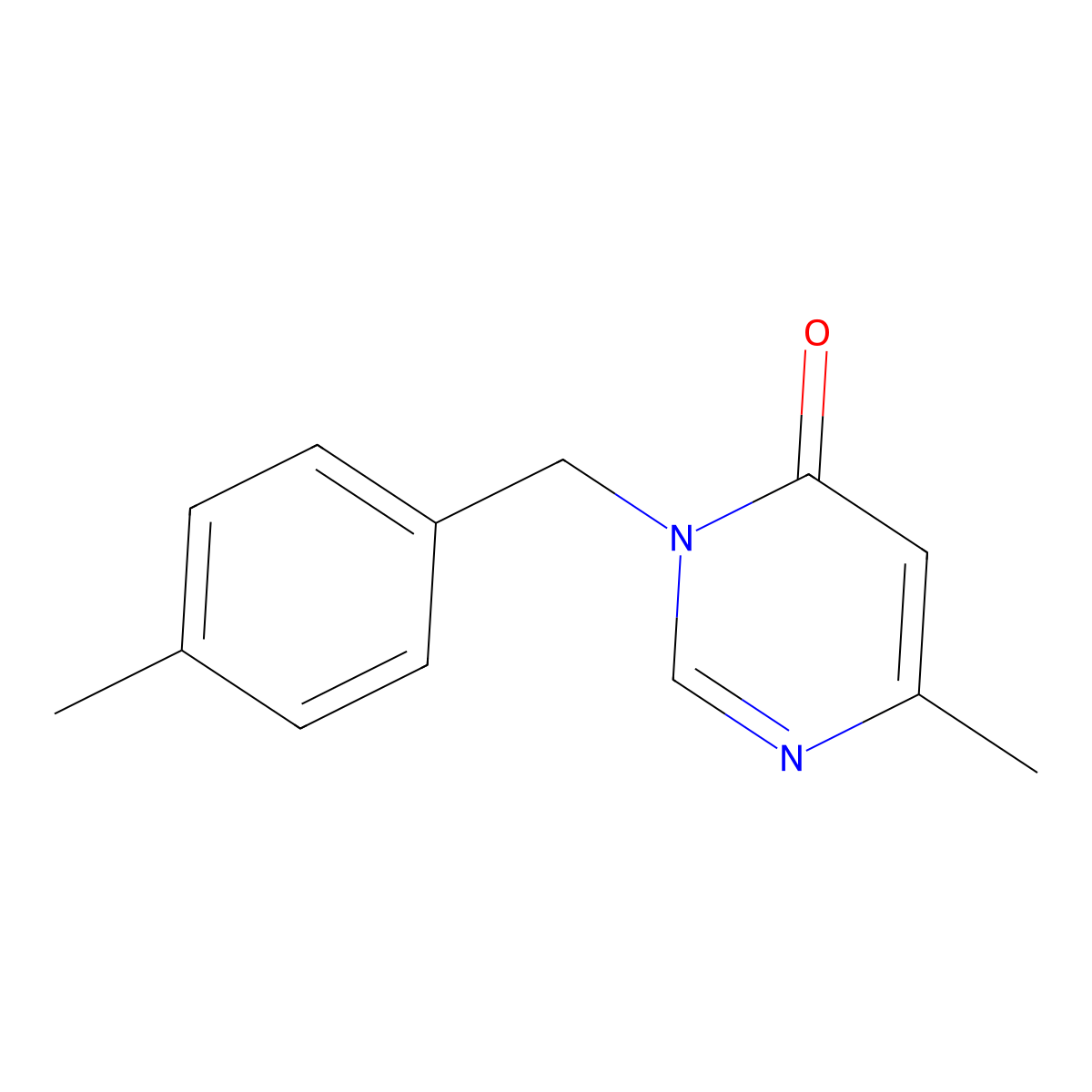 6-Methyl-3-[(4-methylphenyl)methyl]-3,4-dihydropyrimidin-4-one molecular structure, CAS 1793837-20-3
