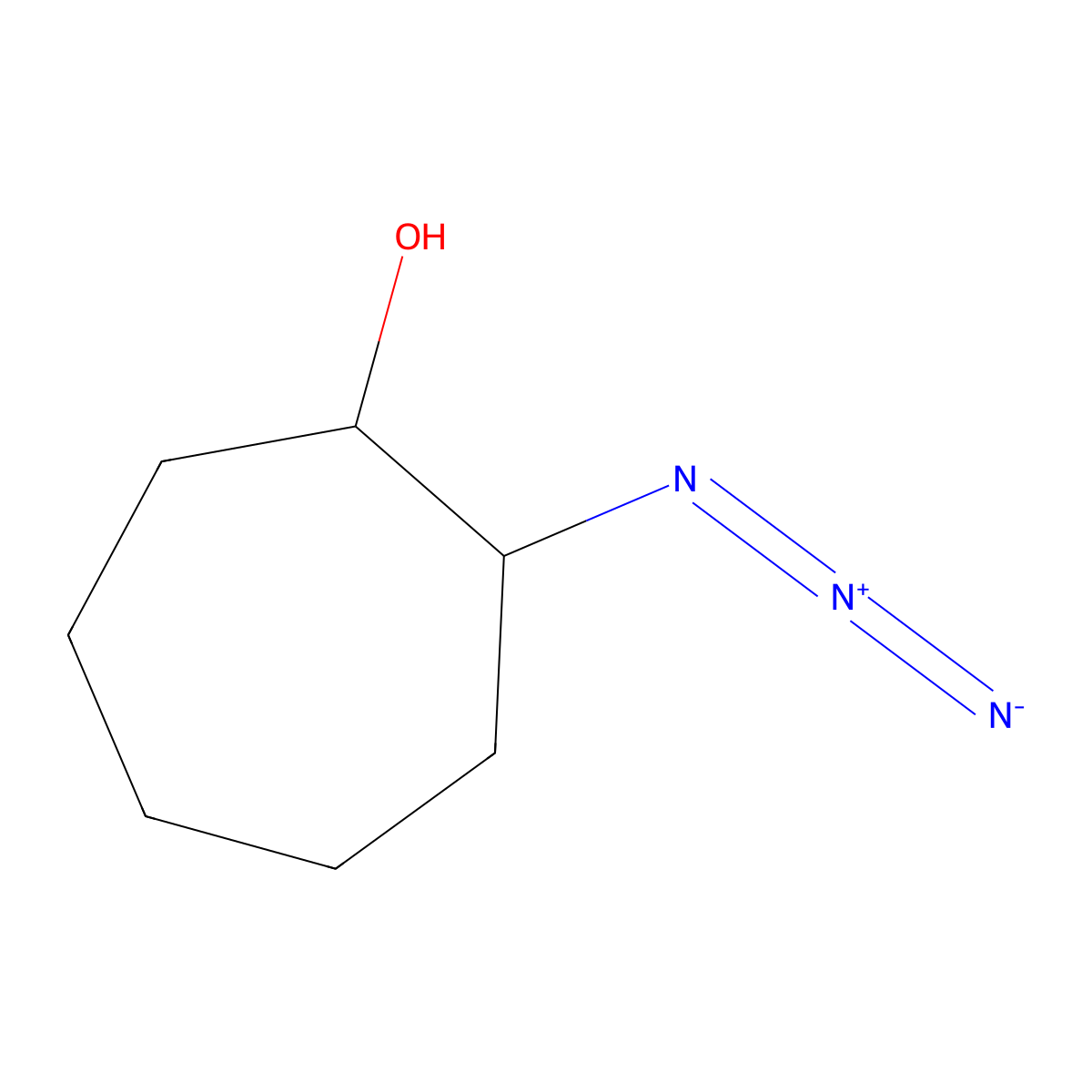 2-Azidocycloheptan-1-ol molecular structure, CAS 1793844-24-2
