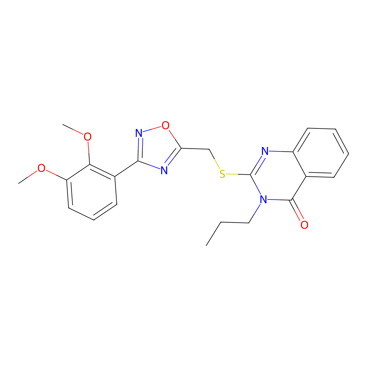 2-({[3-(2,3-Dimethoxyphenyl)-1,2,4-oxadiazol-5-yl]methyl}sulfanyl)-3-propyl-3,4-dihydroquinazolin-4-one molecular structure, CAS 1793857-90-5