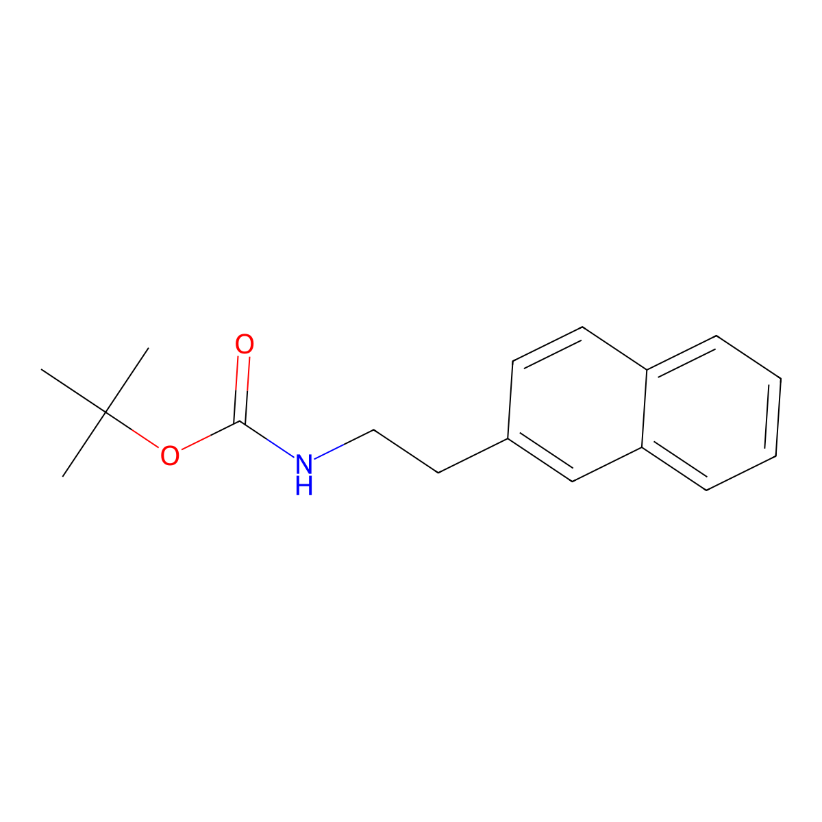 Carbamic acid, [2-(2-naphthalenyl)ethyl]-, 1,1-dimethylethyl ester molecular structure, CAS 179386-73-3