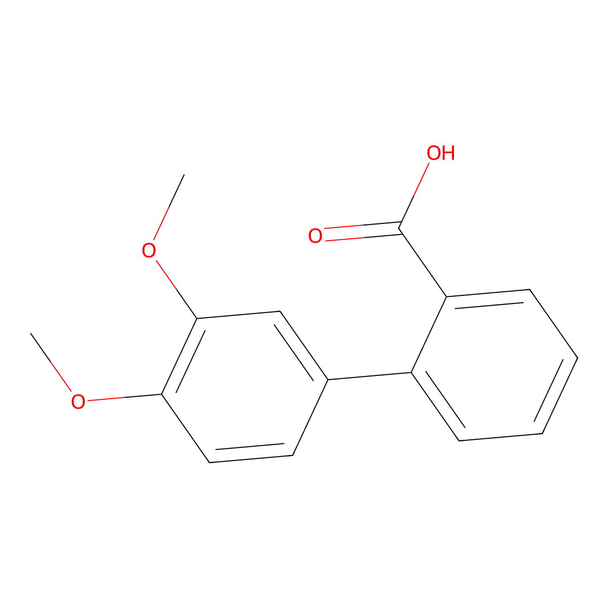 3',4'-Dimethoxy[1,1'-biphenyl]-2-carboxylic acid molecular structure, CAS 1794-58-7
