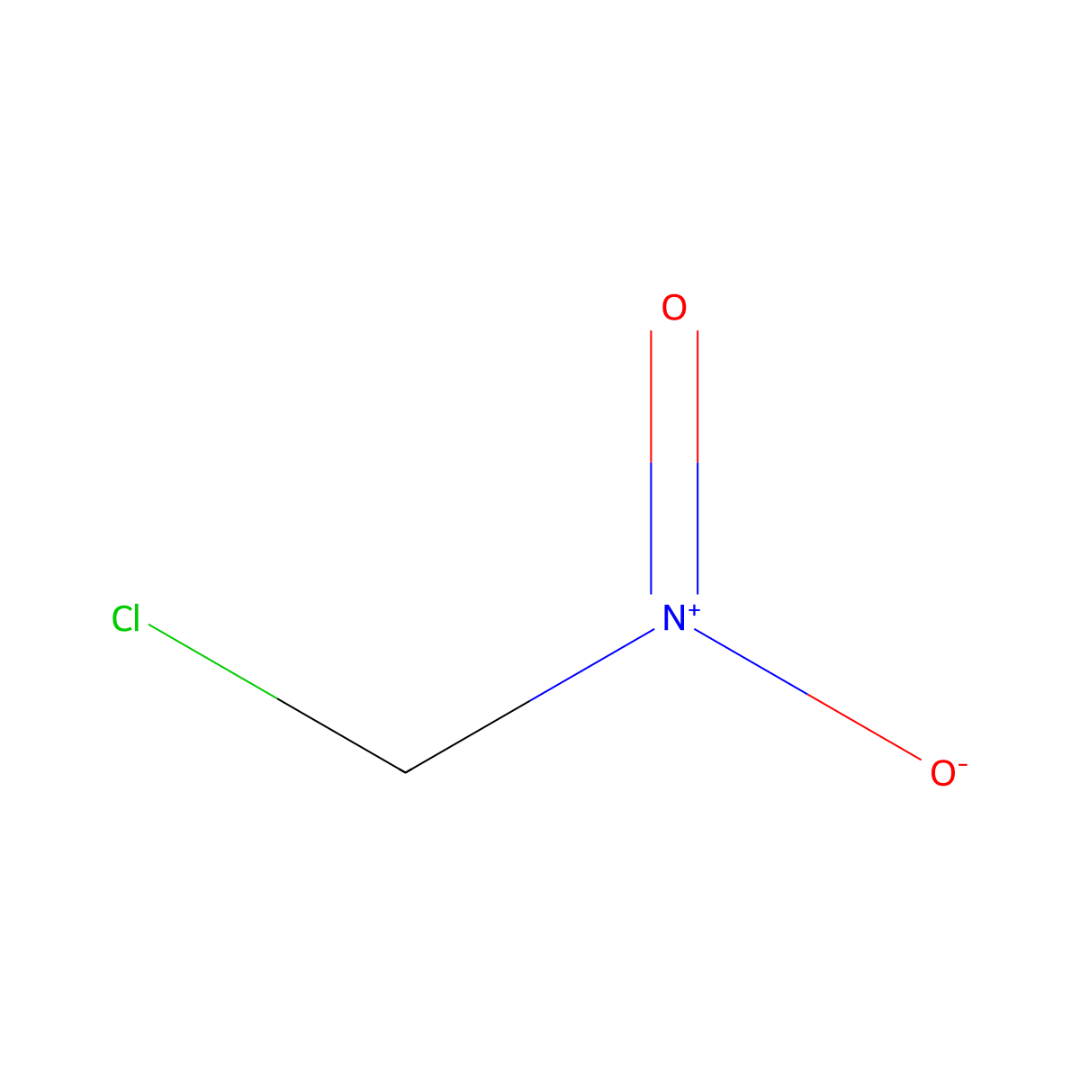Chloronitromethane molecular structure, CAS 1794-84-9