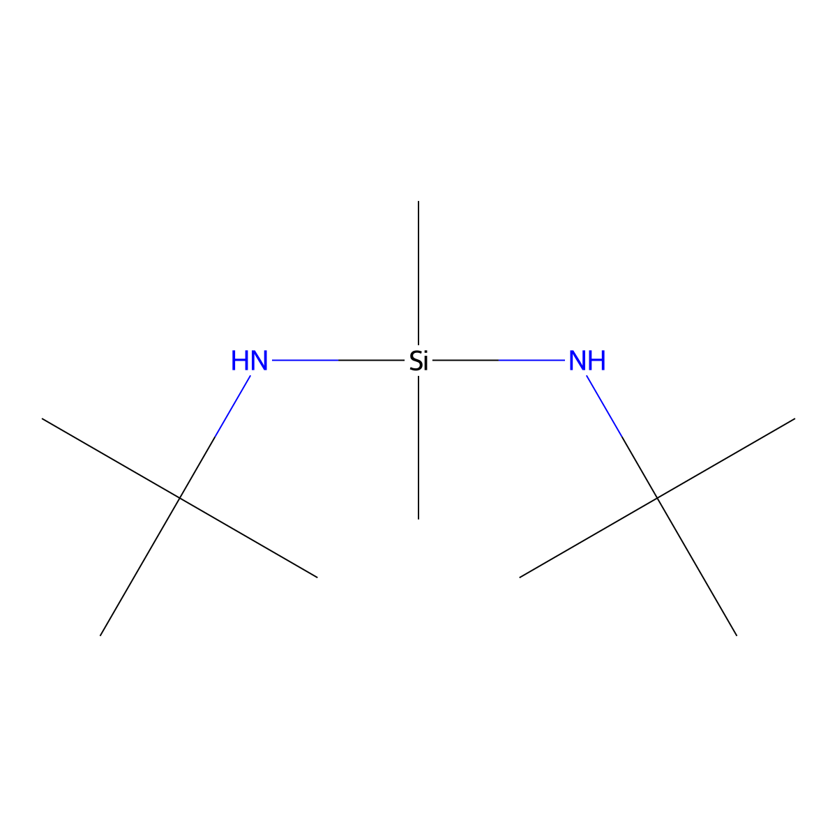 Silanediamine, N,N'-bis(1,1-dimethylethyl)-1,1-dimethyl- molecular structure, CAS 17940-08-8