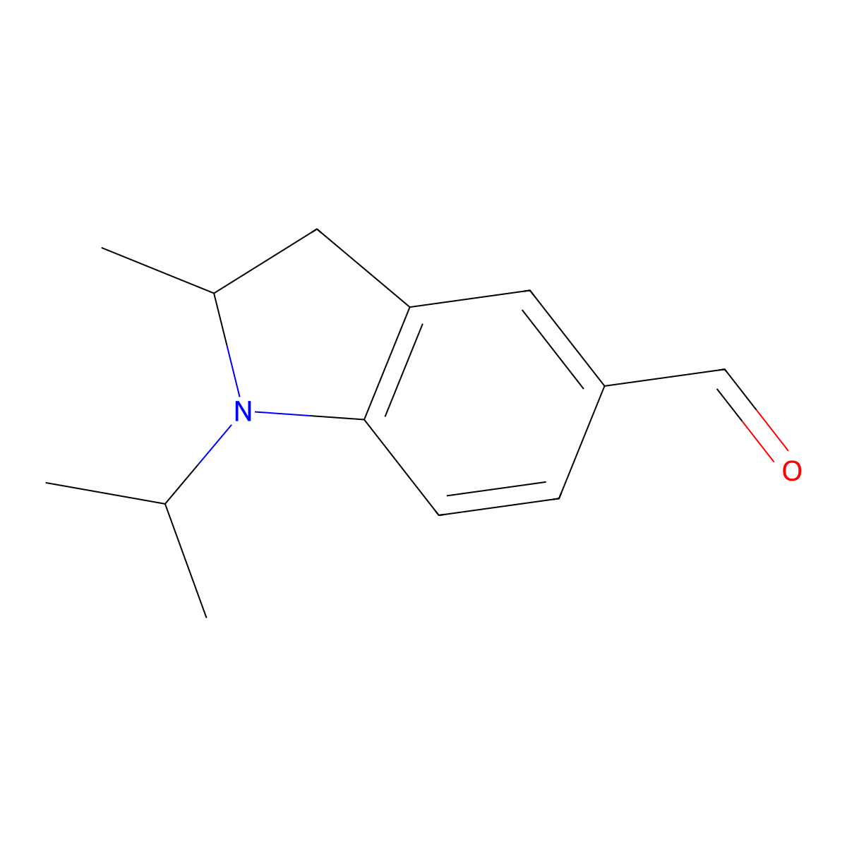 1-Isopropyl-2-methyl-2,3-dihydro-1H-indole-5-carbaldehyde molecular structure, CAS 179406-45-2