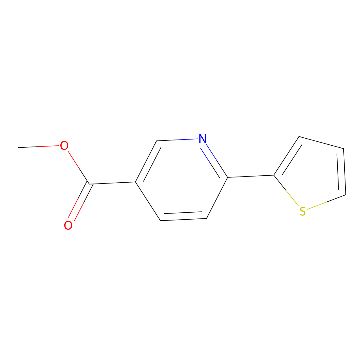 Methyl 6-thien-2-ylnicotinate molecular structure, CAS 179408-53-8