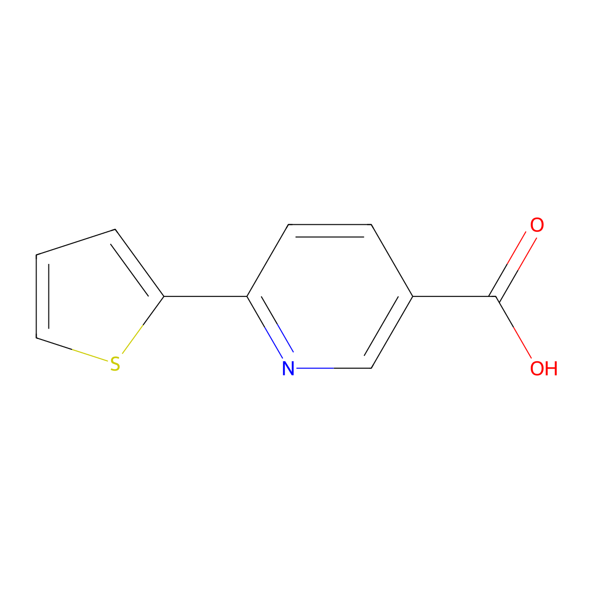6-(Thiophen-2-Yl)Pyridine-3-Carboxylic Acid molecular structure, CAS 179408-54-9