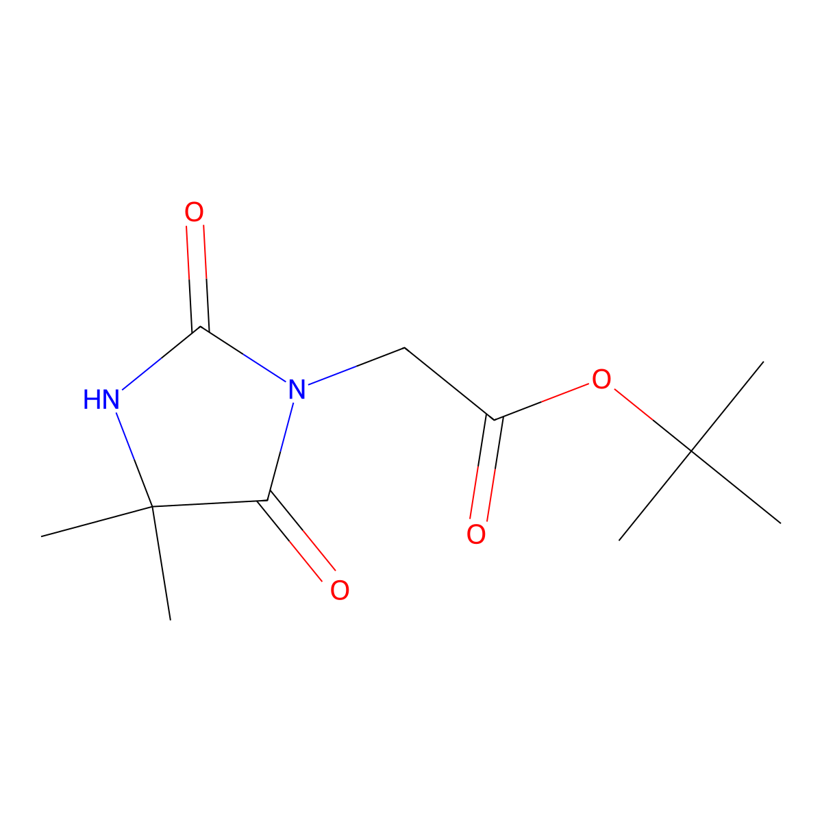 Tert-butyl 2-(4,4-dimethyl-2,5-dioxoimidazolidin-1-yl)acetate molecular structure, CAS 179409-70-2