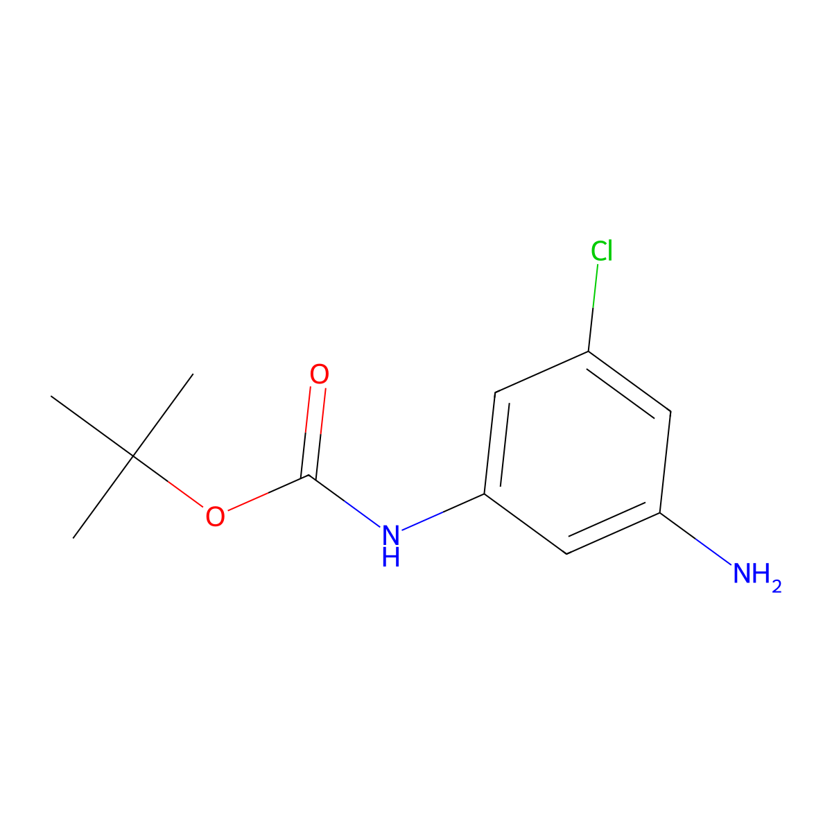 tert-butyl N-(3-amino-5-chlorophenyl)carbamate molecular structure, CAS 179411-72-4