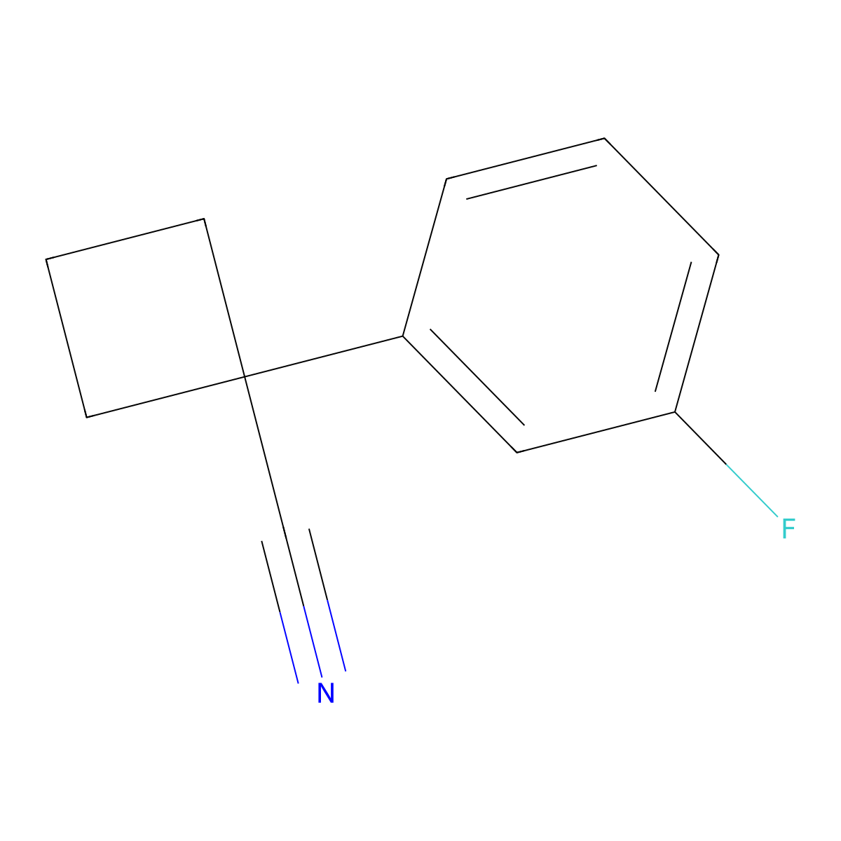 1-(3-Fluorophenyl)cyclobutane-1-carbonitrile molecular structure, CAS 179411-83-7