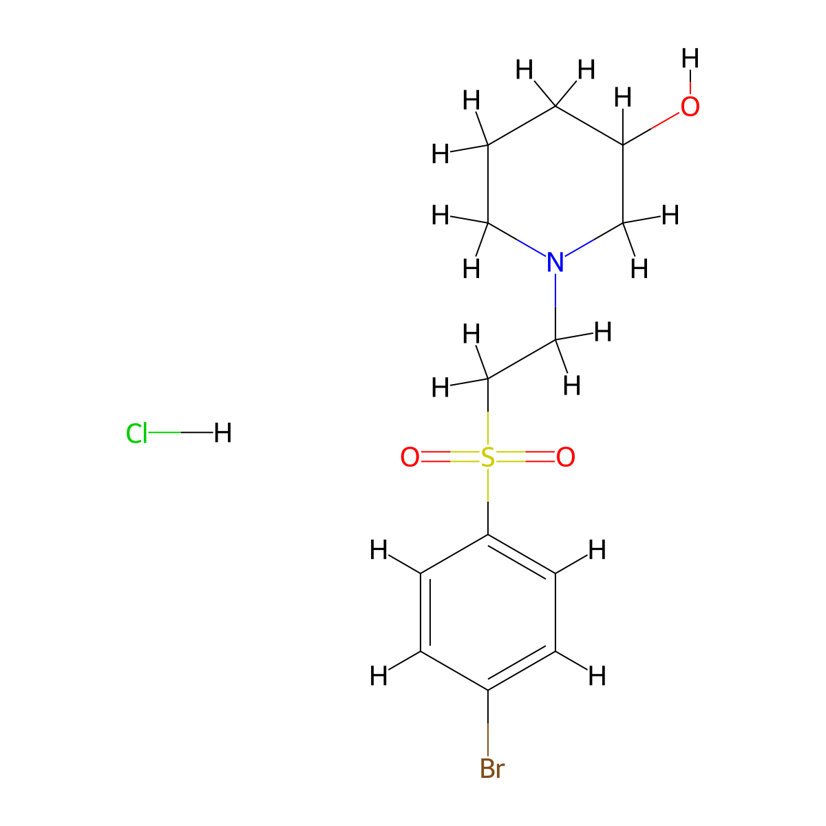 1-[2-(4-Bromobenzenesulfonyl)ethyl]piperidin-3-OL hydrochloride molecular structure, CAS 1794158-36-3