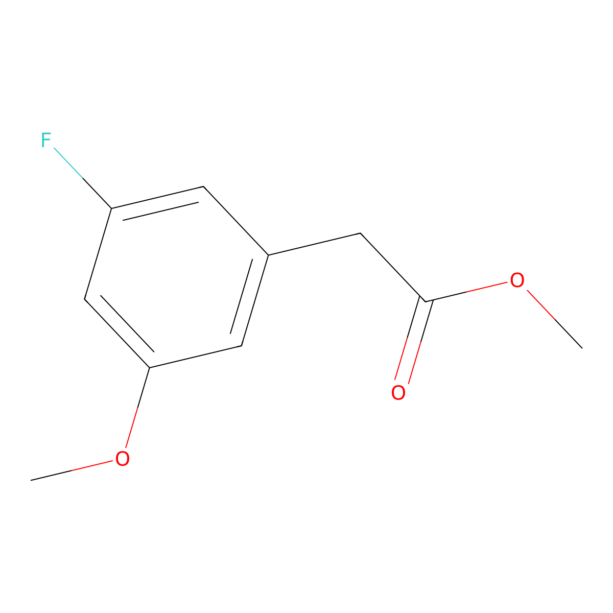 Methyl 5-fluoro-3-methoxyphenylacetate molecular structure, CAS 179420-85-0