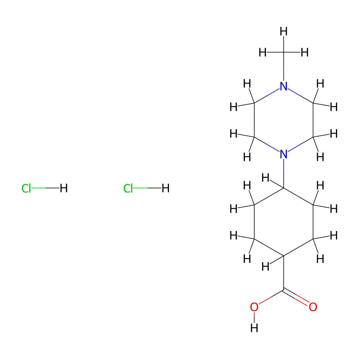 4-(4-Methylpiperazin-1-yl)cyclohexane-1-carboxylic acid dihydrochloride molecular structure, CAS 1794331-34-2