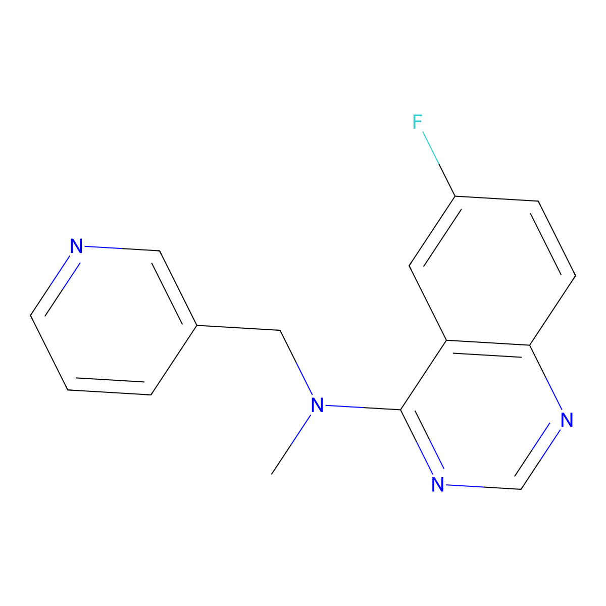 6-fluoro-N-methyl-N-[(pyridin-3-yl)methyl]quinazolin-4-amine molecular structure, CAS 1794389-08-4