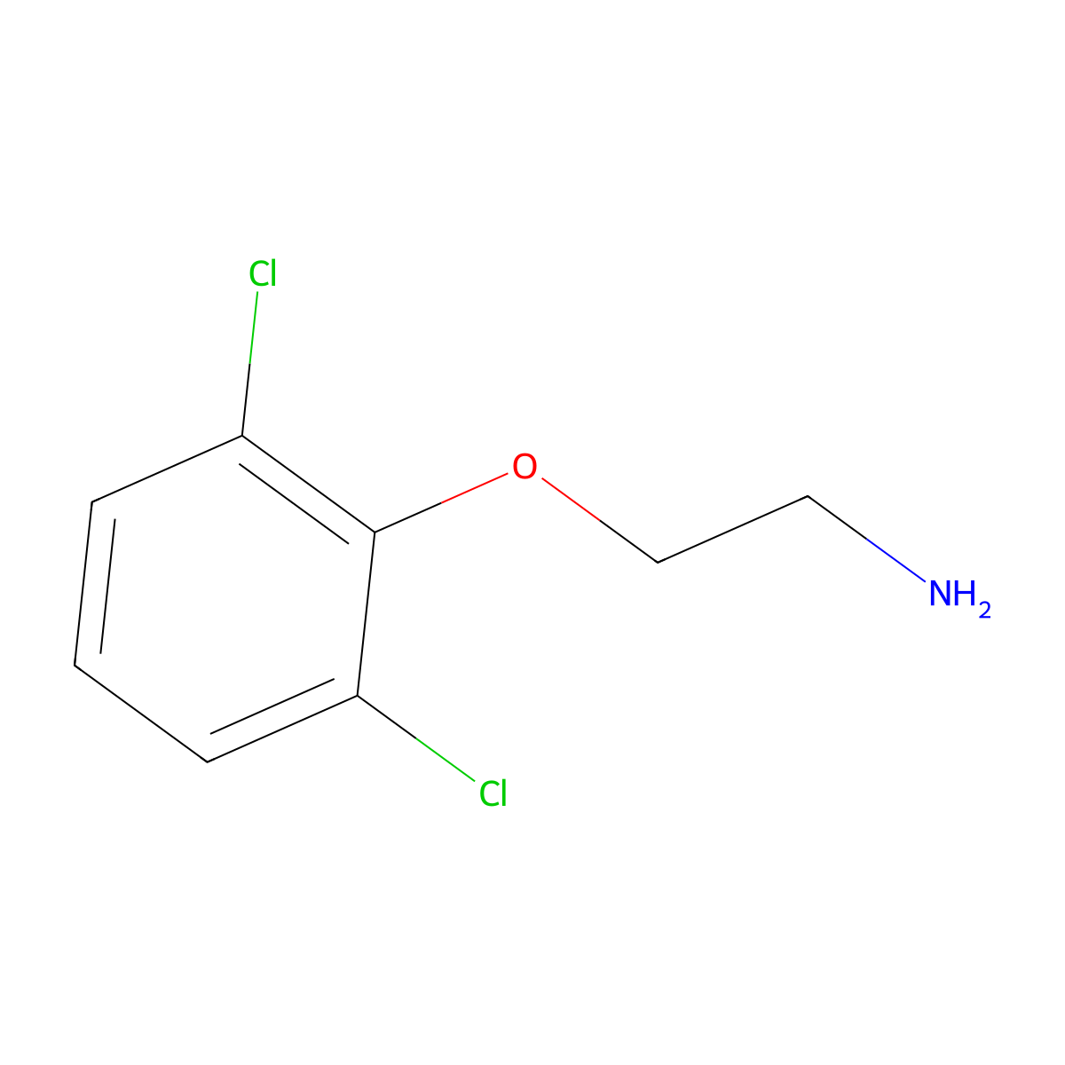 2-(2-Aminoethoxy)-1,3-dichlorobenzene molecular structure, CAS 17944-28-4
