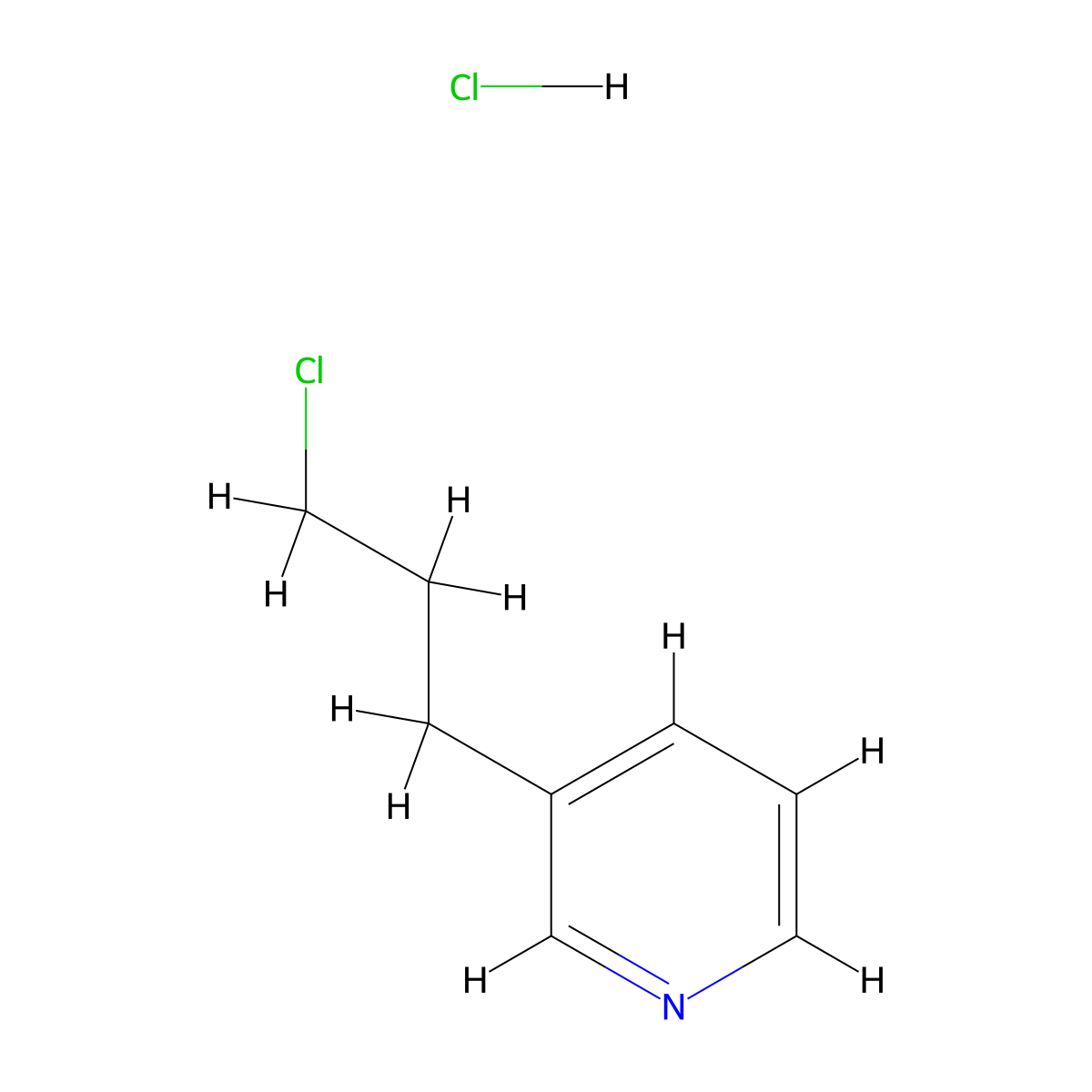 Pyridine, 3-(3-chloropropyl)-, hydrochloride molecular structure, CAS 17944-58-0