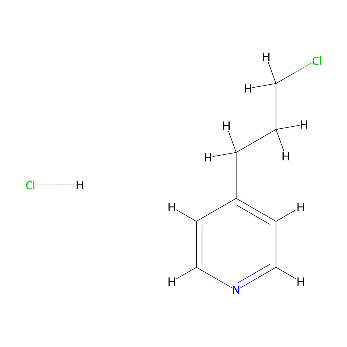 Pyridine, 4-(3-chloropropyl)-, hydrochloride molecular structure, CAS 17944-59-1