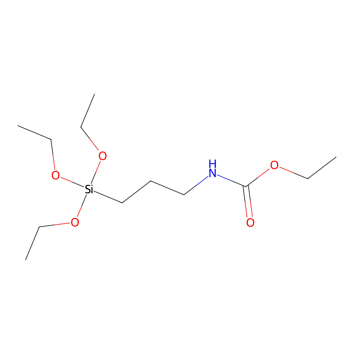 Ethyl (3-(triethoxysilyl)propyl)carbamate molecular structure, CAS 17945-05-0