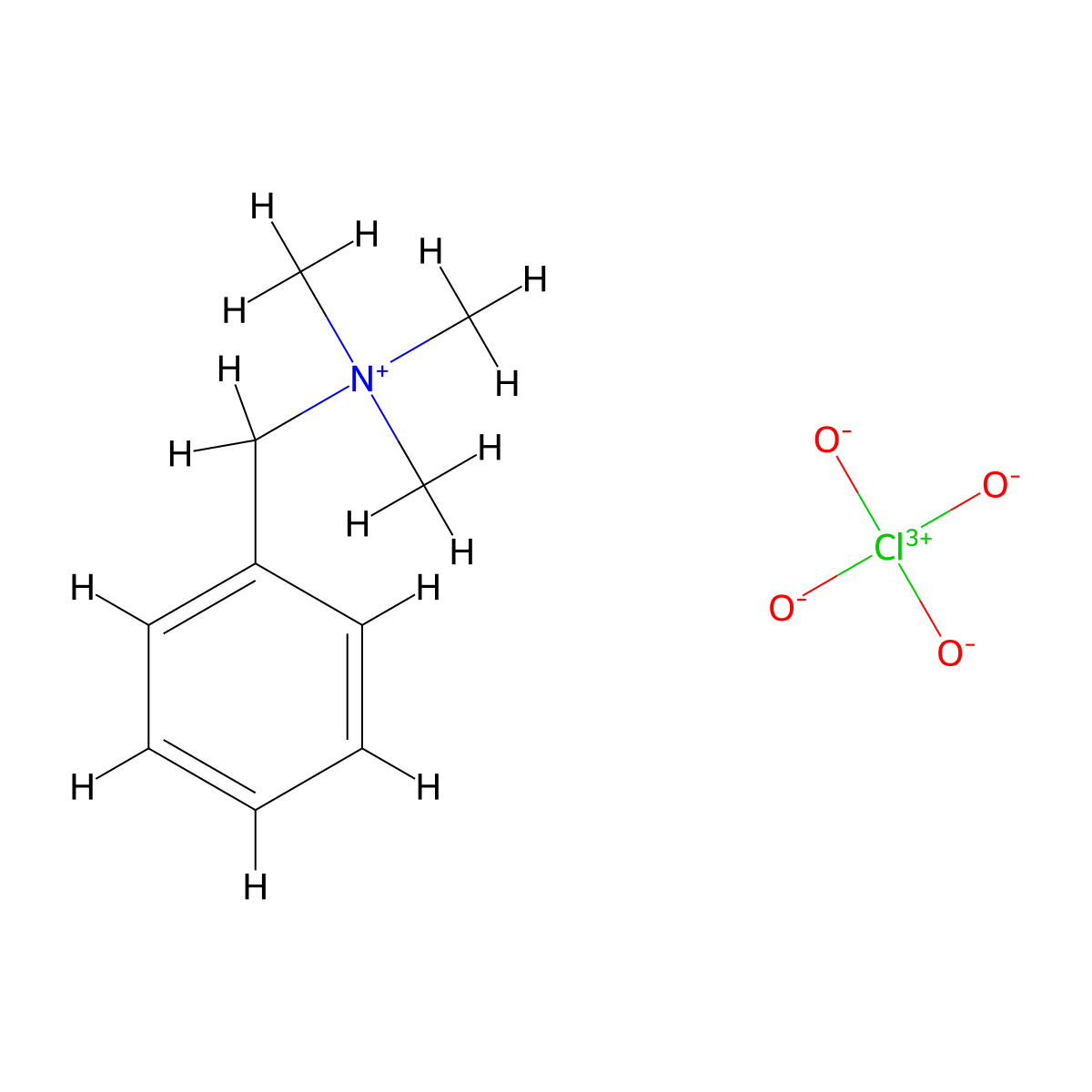 N,N,N-Trimethyl(phenyl)methanaminium perchlorate molecular structure, CAS 17945-61-8