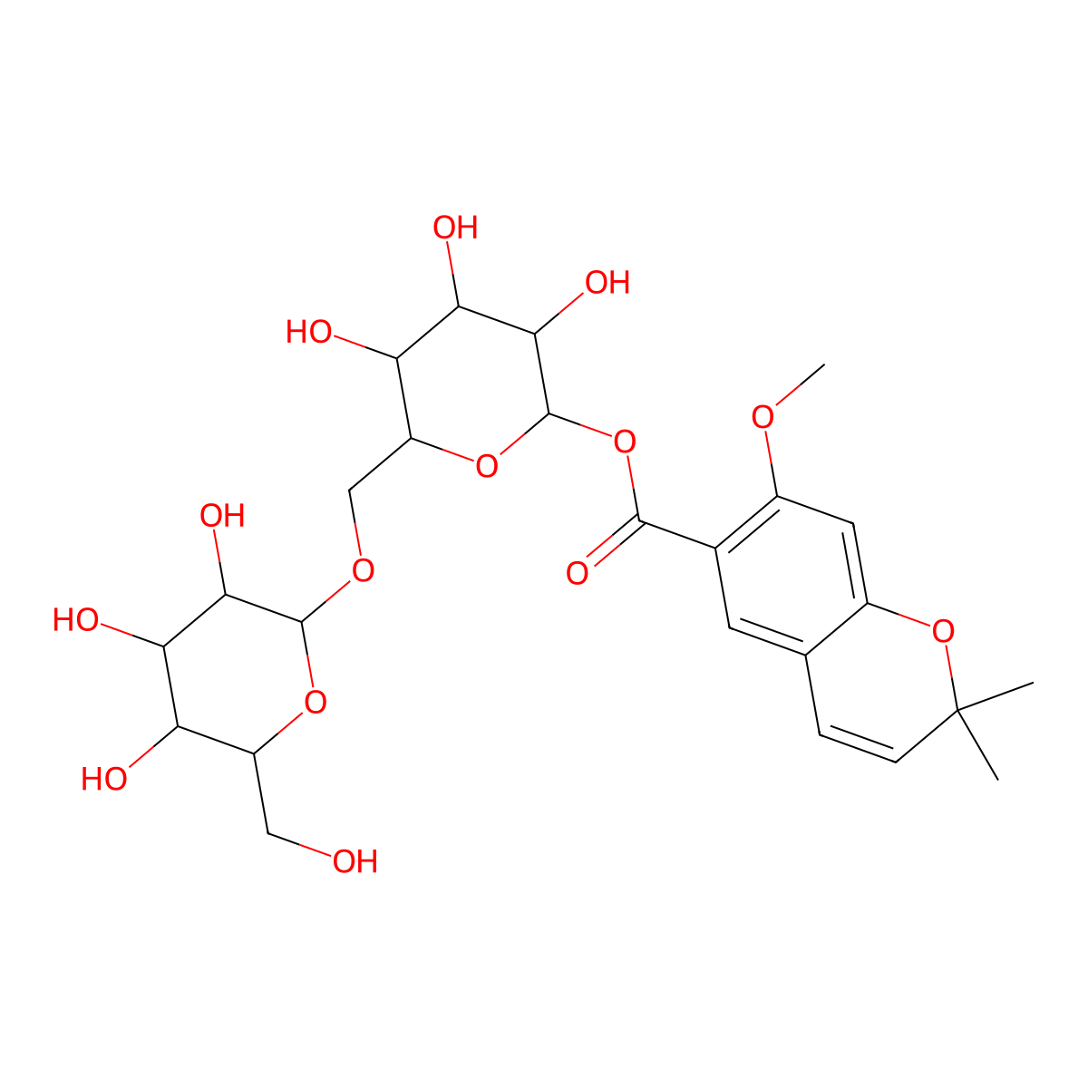 Macrophylloside D molecular structure, CAS 179457-69-3
