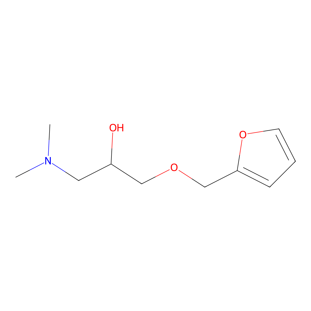 1-(Dimethylamino)-3-(2-furylmethoxy)propan-2-ol molecular structure, CAS 17946-08-6