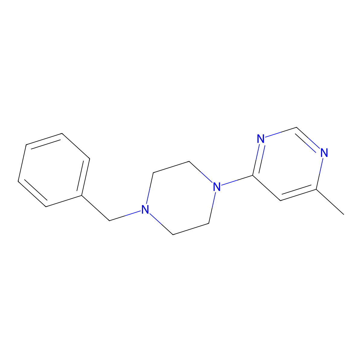 4-(4-Benzylpiperazin-1-yl)-6-methylpyrimidine molecular structure, CAS 1794607-27-4