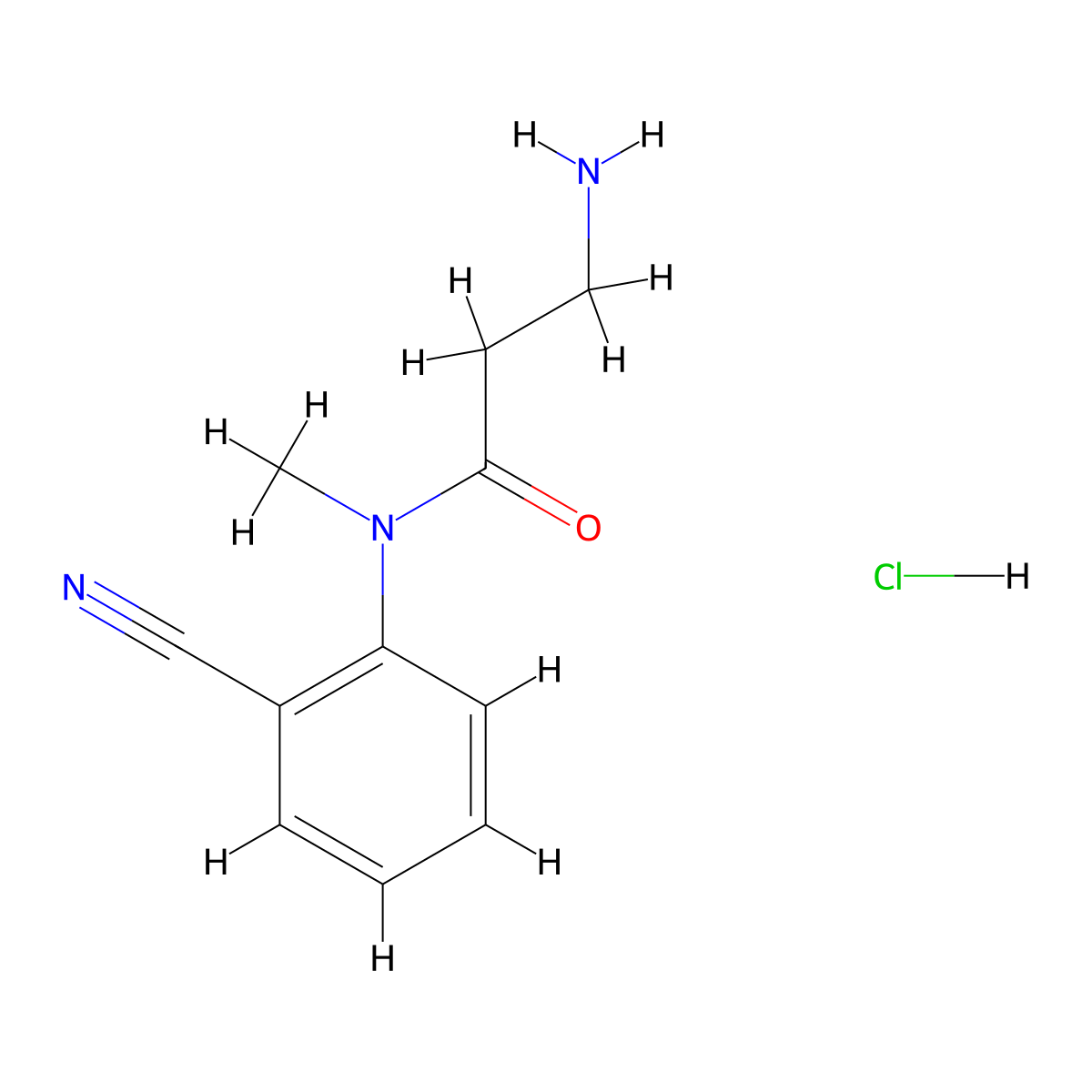 3-amino-N-(2-cyanophenyl)-N-methylpropanamide hydrochloride molecular structure, CAS 1794639-18-1