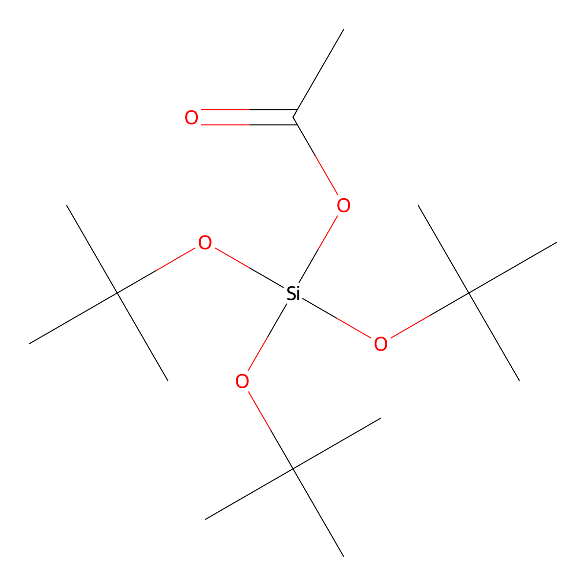 Acetoxytri-tert-butoxysilane molecular structure, CAS 17947-85-2