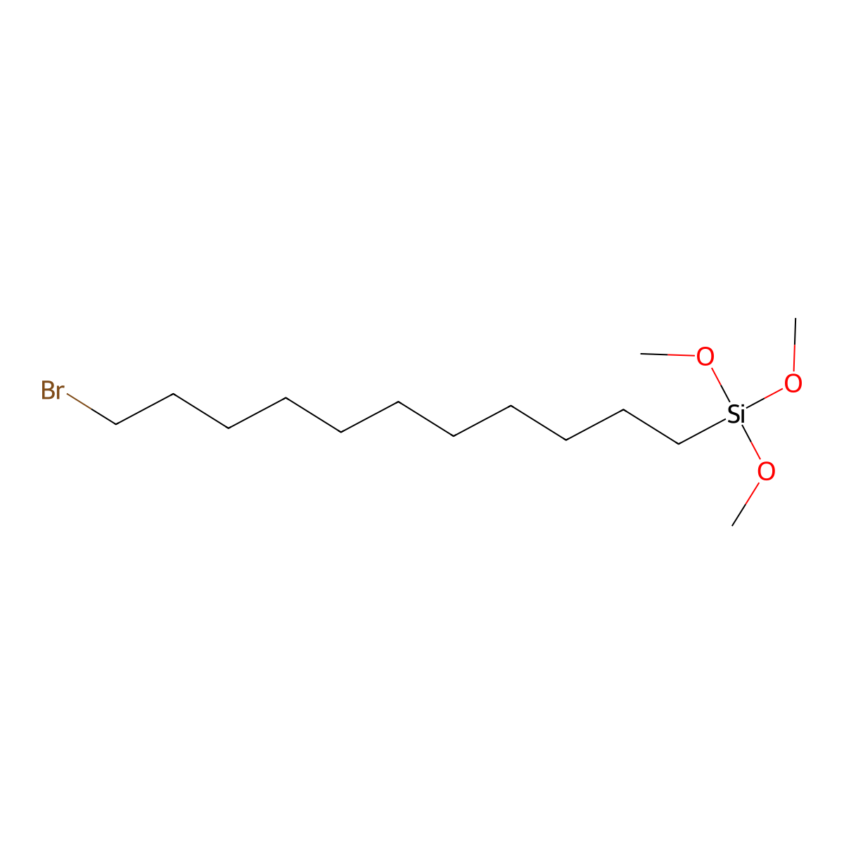 (11-Bromoundecyl)(trimethoxy)silane molecular structure, CAS 17947-99-8