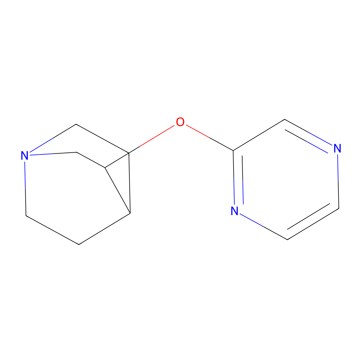 3-(Pyrazin-2-yloxy)-1-azabicyclo[2.2.2]octane molecular structure, CAS 179470-40-7