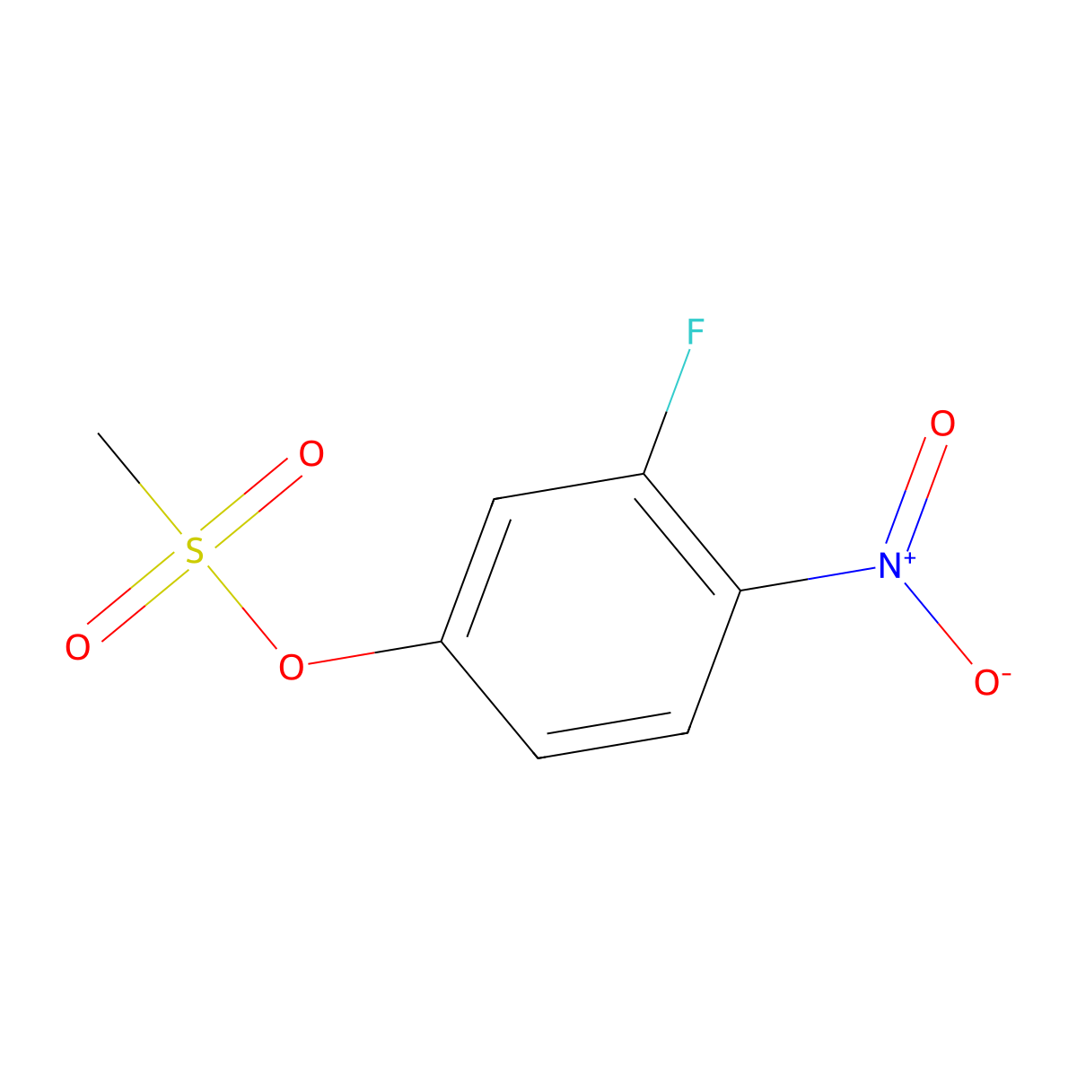 3-Fluoro-4-nitrophenyl methanesulfonate molecular structure, CAS 1794736-95-0