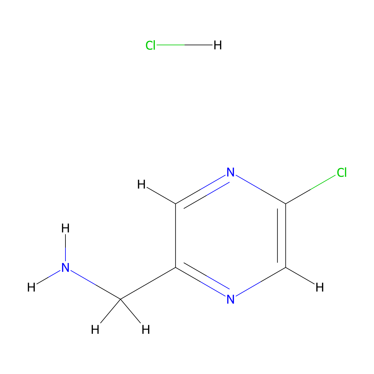 (5-Chloropyrazin-2-YL)methanamine hydrochloride molecular structure, CAS 1794737-26-0