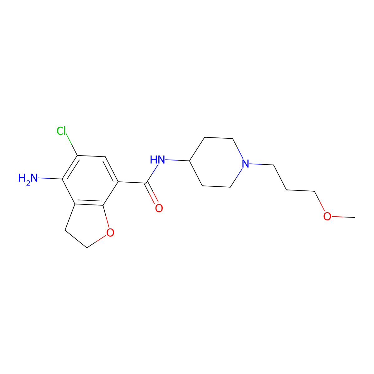 Prucalopride molecular structure, CAS 179474-81-8