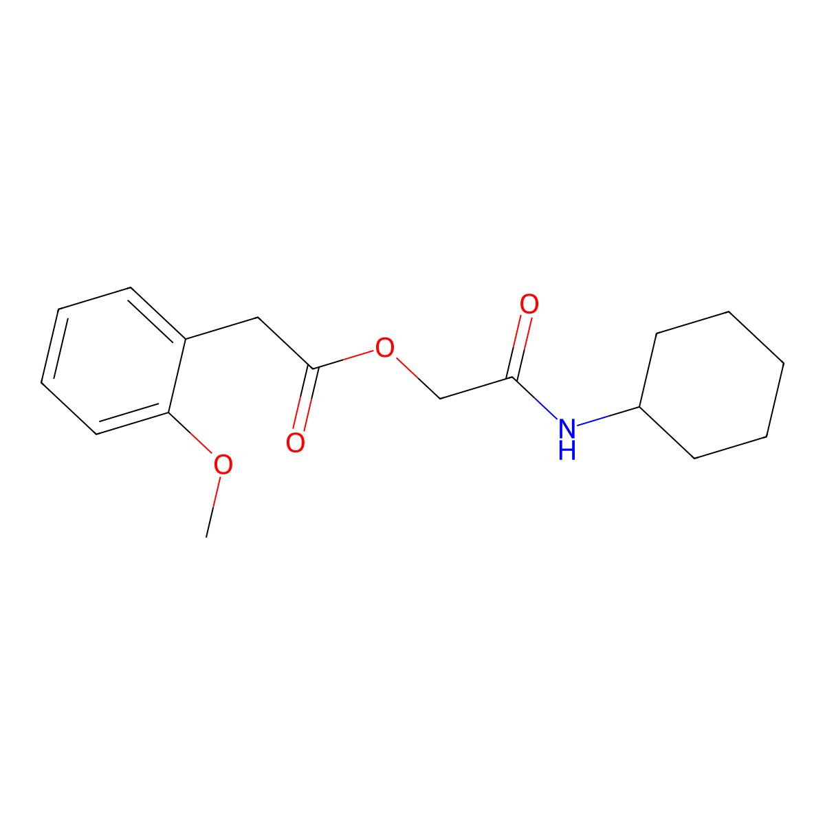 2-(Cyclohexylamino)-2-oxoethyl (2-methoxyphenyl)acetate molecular structure, CAS 1794741-27-7