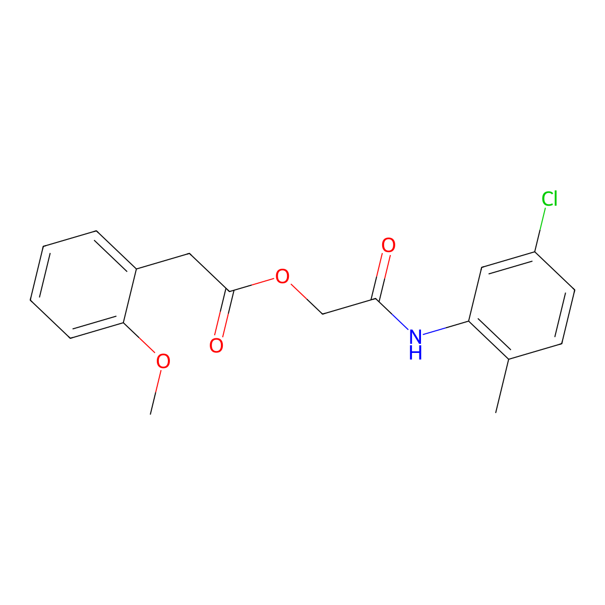 [2-(5-Chloro-2-methylanilino)-2-oxoethyl] 2-(2-methoxyphenyl)acetate molecular structure, CAS 1794741-33-5