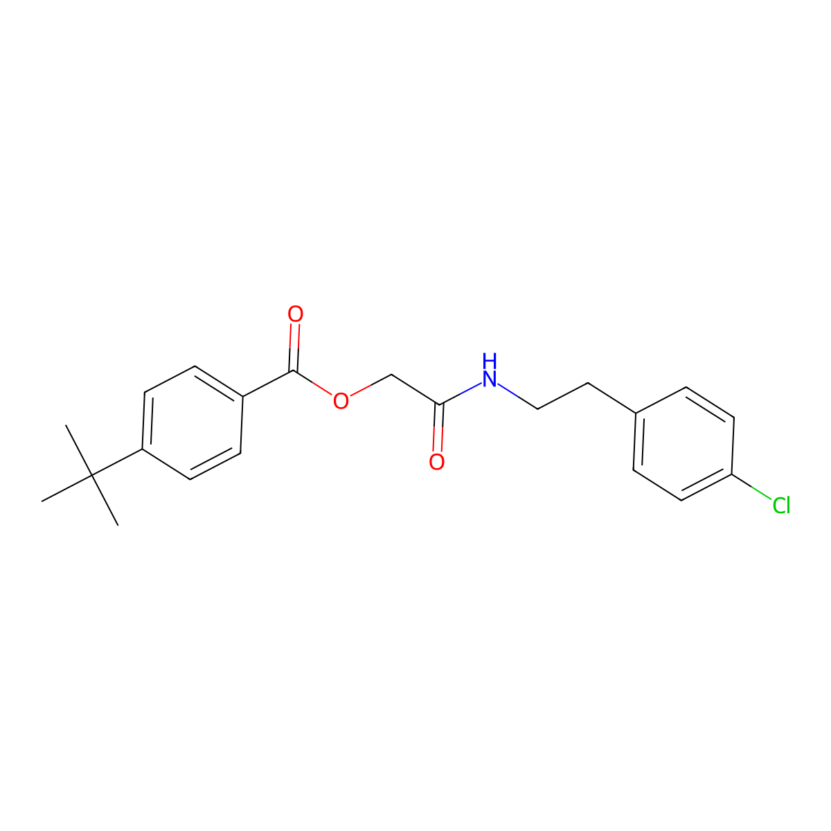 {[2-(4-Chlorophenyl)ethyl]carbamoyl}methyl 4-tert-butylbenzoate molecular structure, CAS 1794741-62-0