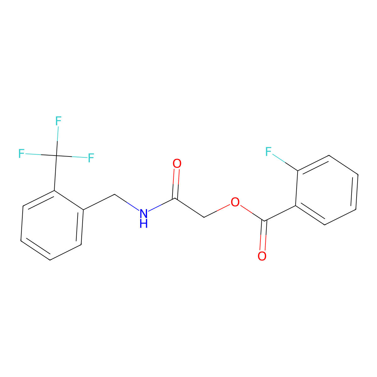 2-Oxo-2-((2-(trifluoromethyl)benzyl)amino)ethyl 2-fluorobenzoate molecular structure, CAS 1794741-75-5