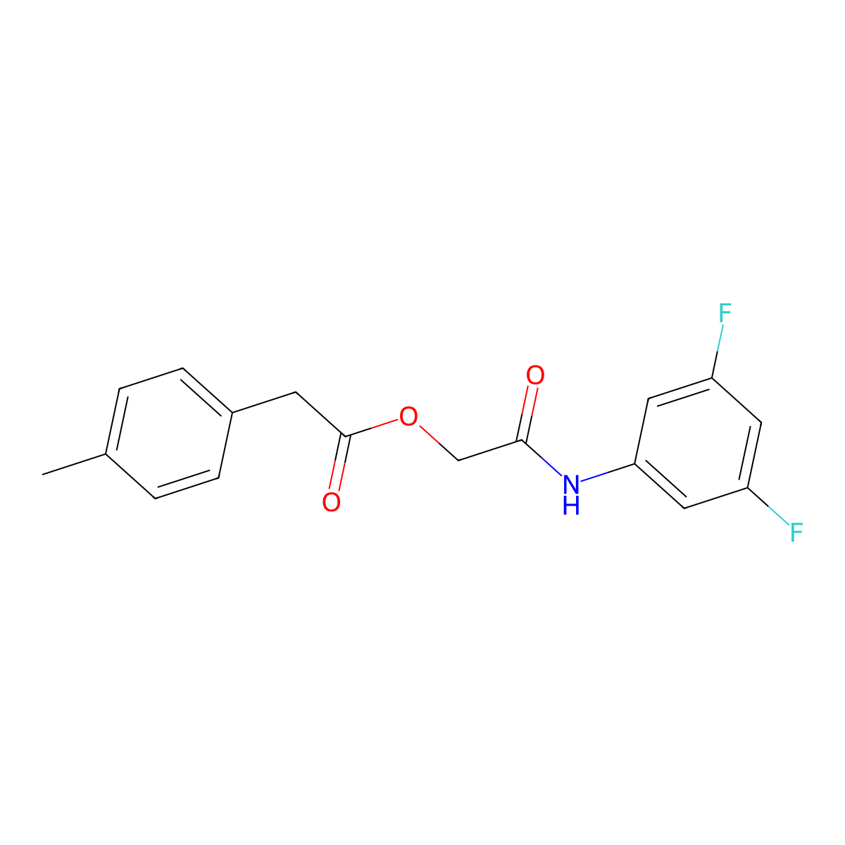2-((3,5-Difluorophenyl)amino)-2-oxoethyl 2-(p-tolyl)acetate molecular structure, CAS 1794751-06-6
