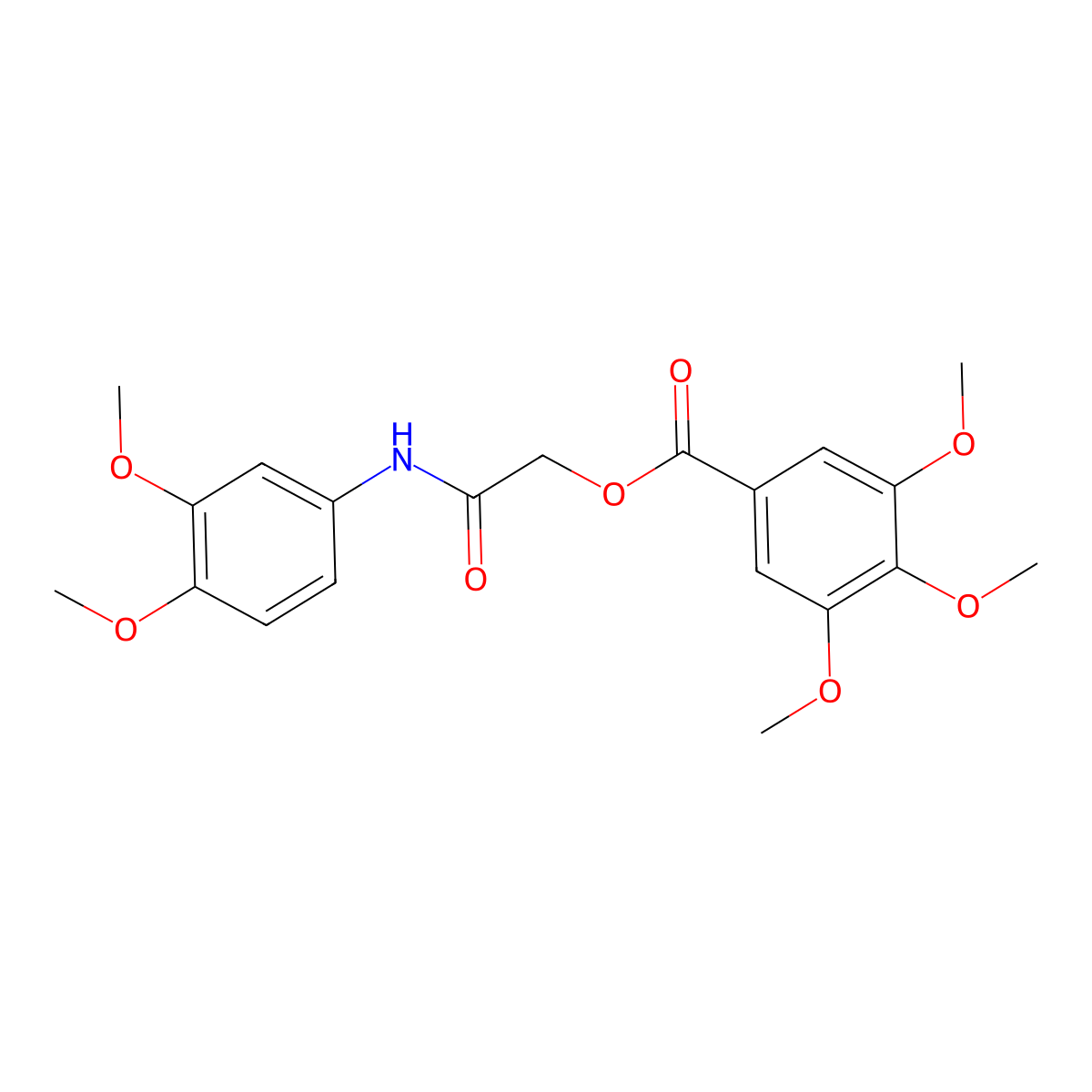 [(3,4-Dimethoxyphenyl)carbamoyl]methyl 3,4,5-trimethoxybenzoate molecular structure, CAS 1794751-24-8
