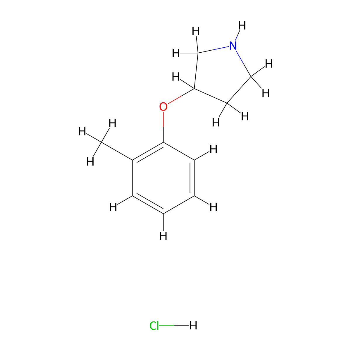 3-(o-Tolyloxy)pyrrolidine hydrochloride molecular structure, CAS 1794756-53-8