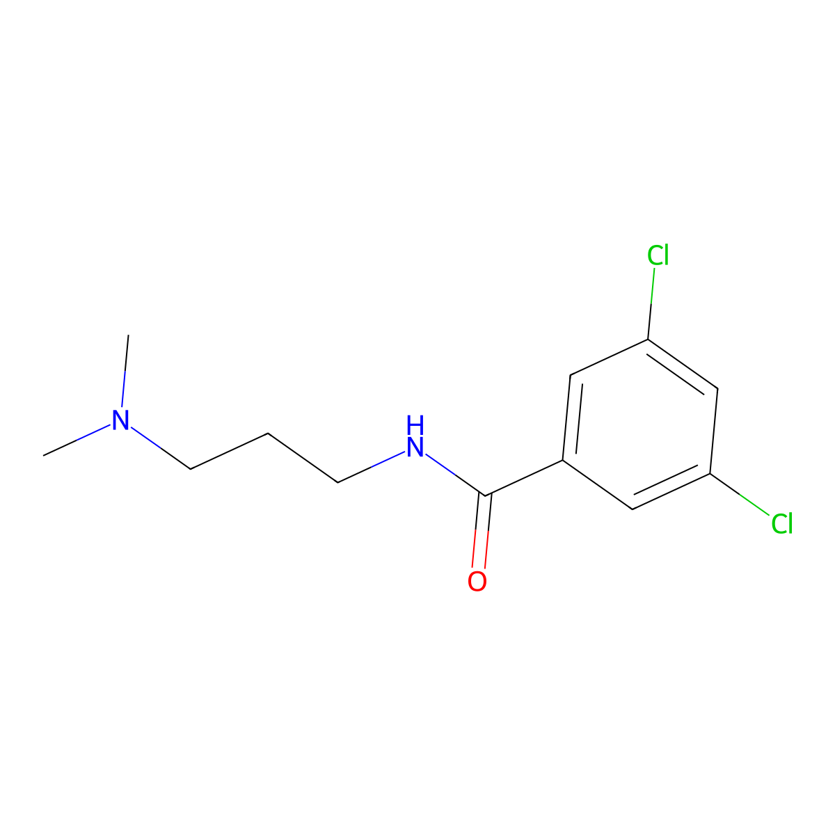 3,5-Dichloro-N-[3-(dimethylamino)propyl]benzamide molecular structure, CAS 1794767-70-6