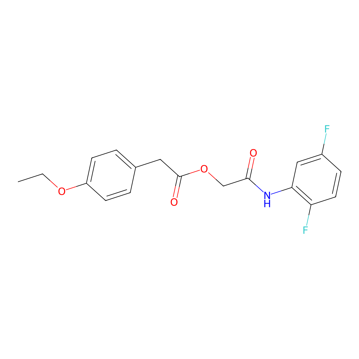 2-[(2,5-Difluorophenyl)amino]-2-oxoethyl (4-ethoxyphenyl)acetate molecular structure, CAS 1794776-49-0