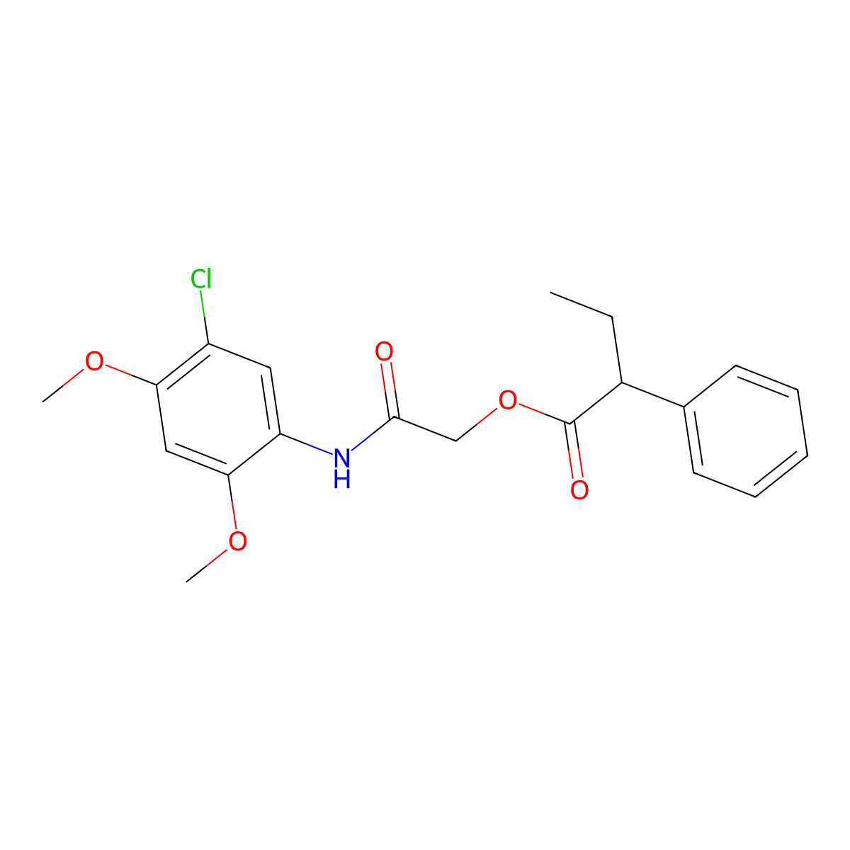 [(5-Chloro-2,4-dimethoxyphenyl)carbamoyl]methyl 2-phenylbutanoate molecular structure, CAS 1794776-89-8