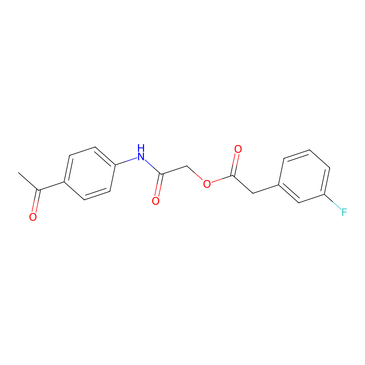 [2-(4-Acetylanilino)-2-oxoethyl] 2-(3-fluorophenyl)acetate molecular structure, CAS 1794776-96-7