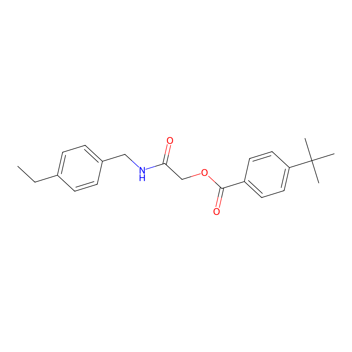 {[(4-Ethylphenyl)methyl]carbamoyl}methyl 4-tert-butylbenzoate molecular structure, CAS 1794777-19-7