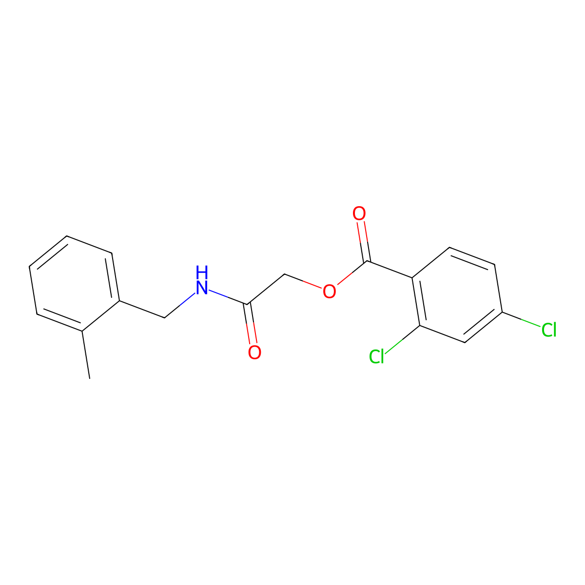 [2-[(2-Methylphenyl)methylamino]-2-oxoethyl] 2,4-dichlorobenzoate molecular structure, CAS 1794777-25-5