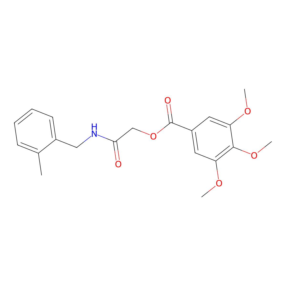 [2-[(2-Methylphenyl)methylamino]-2-oxoethyl] 3,4,5-trimethoxybenzoate molecular structure, CAS 1794777-96-0
